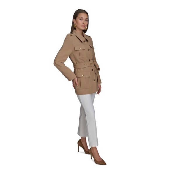 Donna Karan Women's Belted Crepe Jacket - Picture 3 of 5